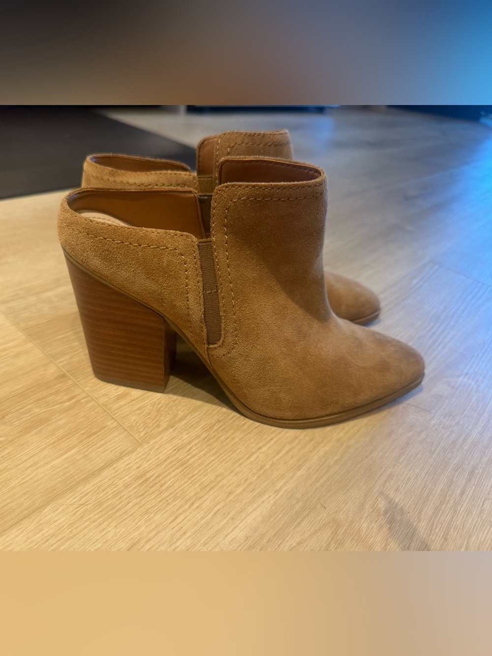 Aldo Tan Suede Open-Back Block Heel Mules